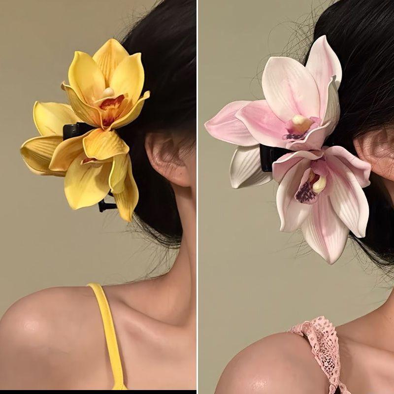 Orchid Phalaenopsis - مشبك شعر كبير على شكل زهرة