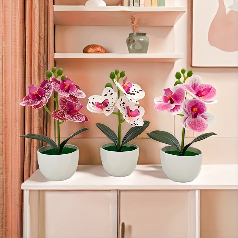 3 قطع من زهور الأوركيد الاصطنا - مراجعة Orchid Phalaenopsis وسعره