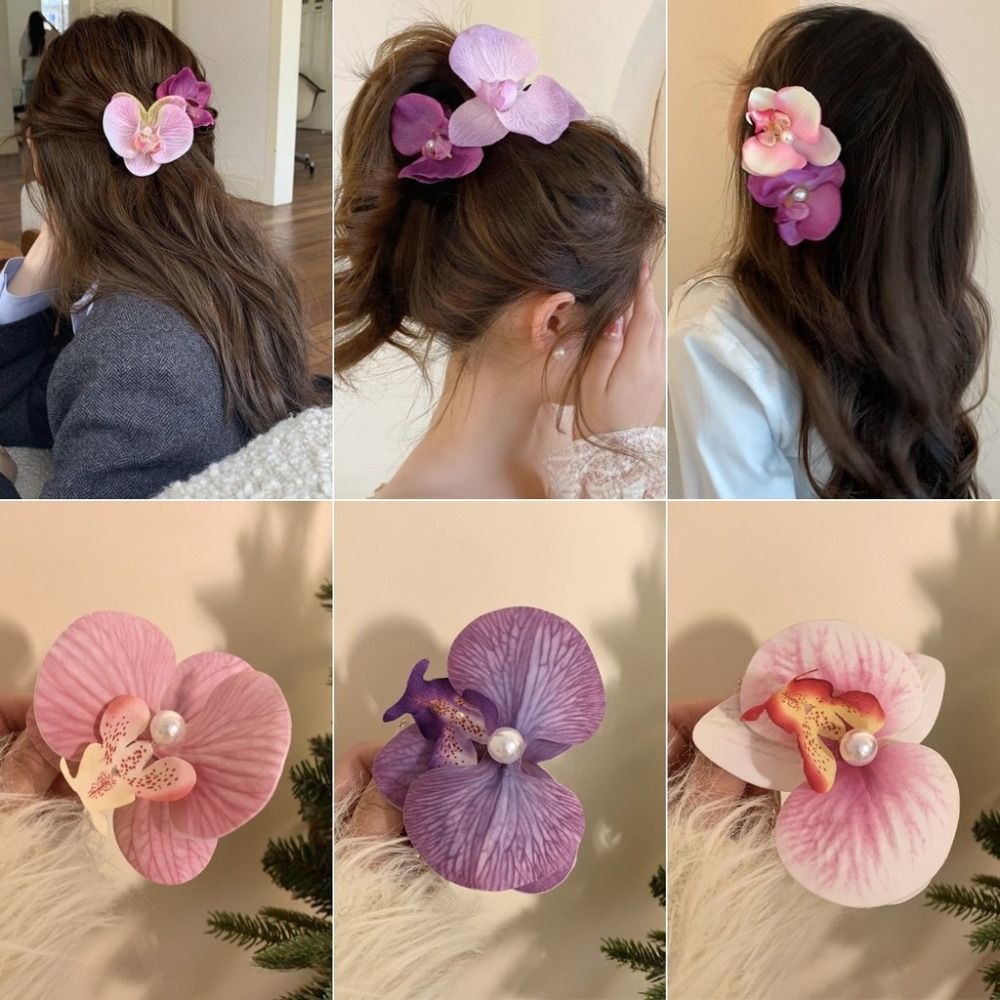 مشبك شعر على شكل زهرة الأوركيد - مراجعة Orchid Phalaenopsis وسعره
