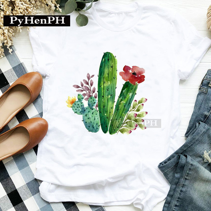 تي شيرت نسائي عصري بطبعة صبار، - مراجعة Parent Of Plant وسعره