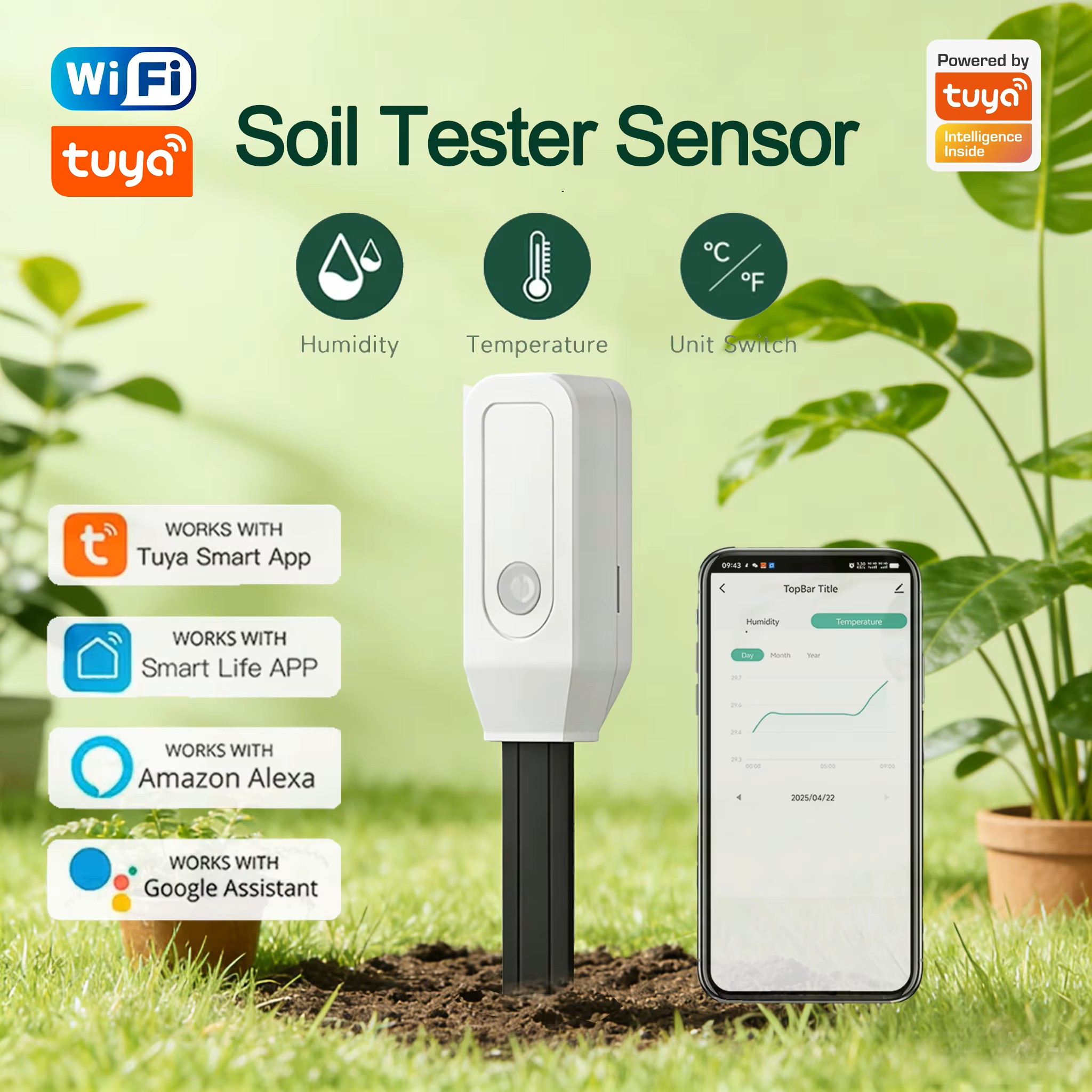 جهاز قياس رطوبة التربة واي فاي - مراجعة Plant Parent App وسعره