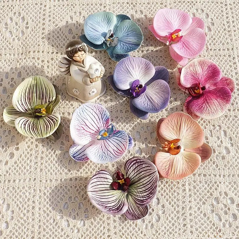 غطاء رأس على شكل فراشة مطبوعة  - مراجعة Orchid Phalaenopsis وسعره