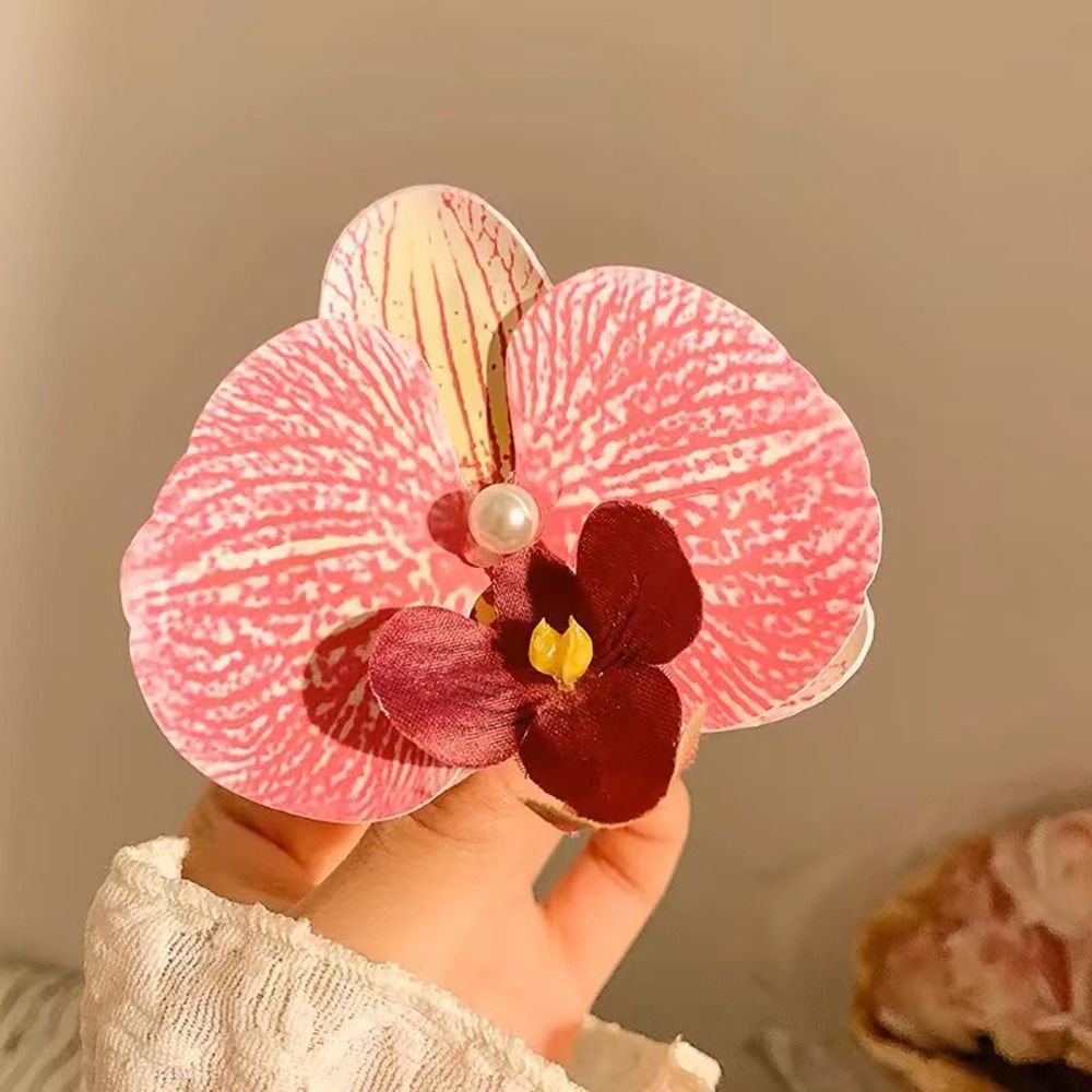 1 قطعة مشبك شعر على شكل زهرة ا - مراجعة Orchid Phalaenopsis وسعره