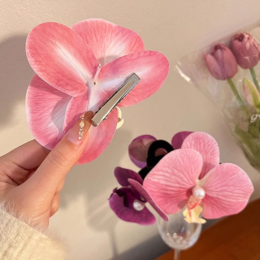 1 قطعة مشبك شعر على شكل زهرة ا - مراجعة Orchid Phalaenopsis وسعره