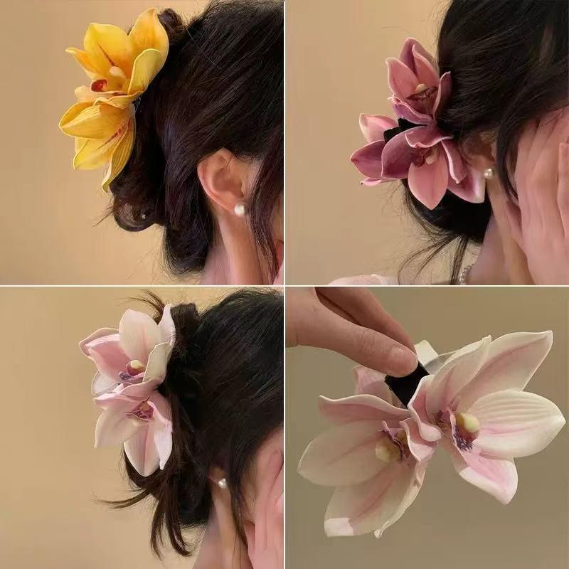 مشبك شعر كبير على شكل زهرة الأ - مراجعة Orchid Phalaenopsis وسعره